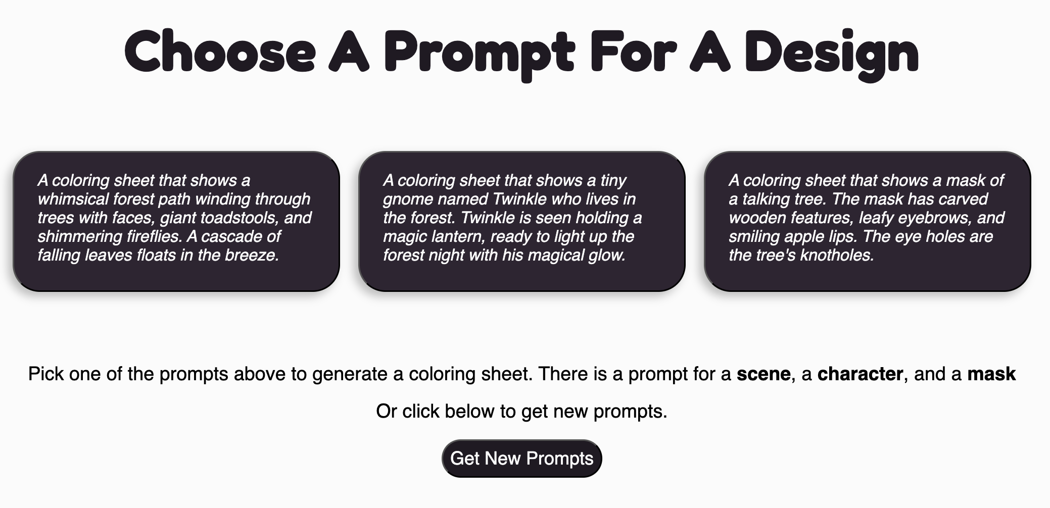 Coloring Sheets Landing Page
